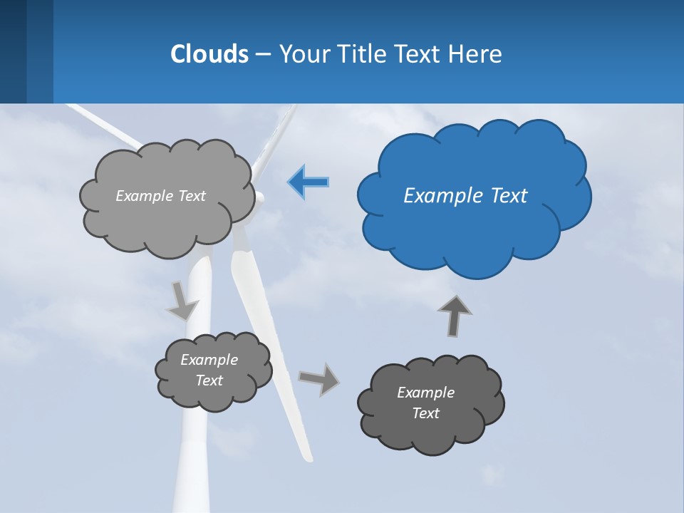 A Wind Turbine With A Blue Sky In The Background PowerPoint Template