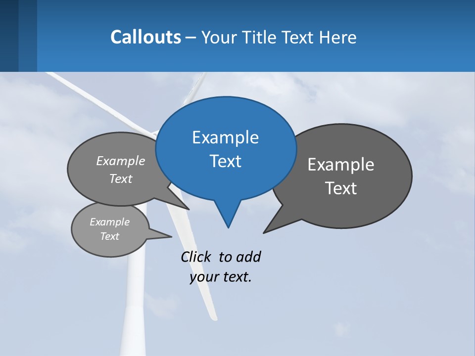 A Wind Turbine With A Blue Sky In The Background PowerPoint Template