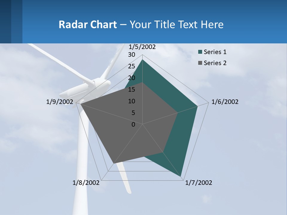 A Wind Turbine With A Blue Sky In The Background PowerPoint Template