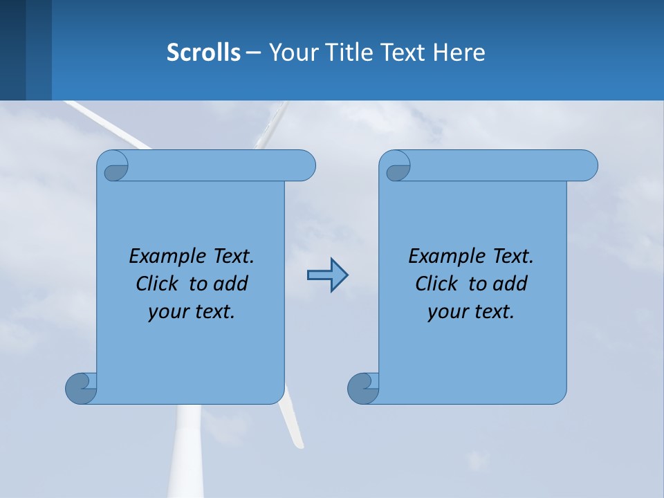 A Wind Turbine With A Blue Sky In The Background PowerPoint Template