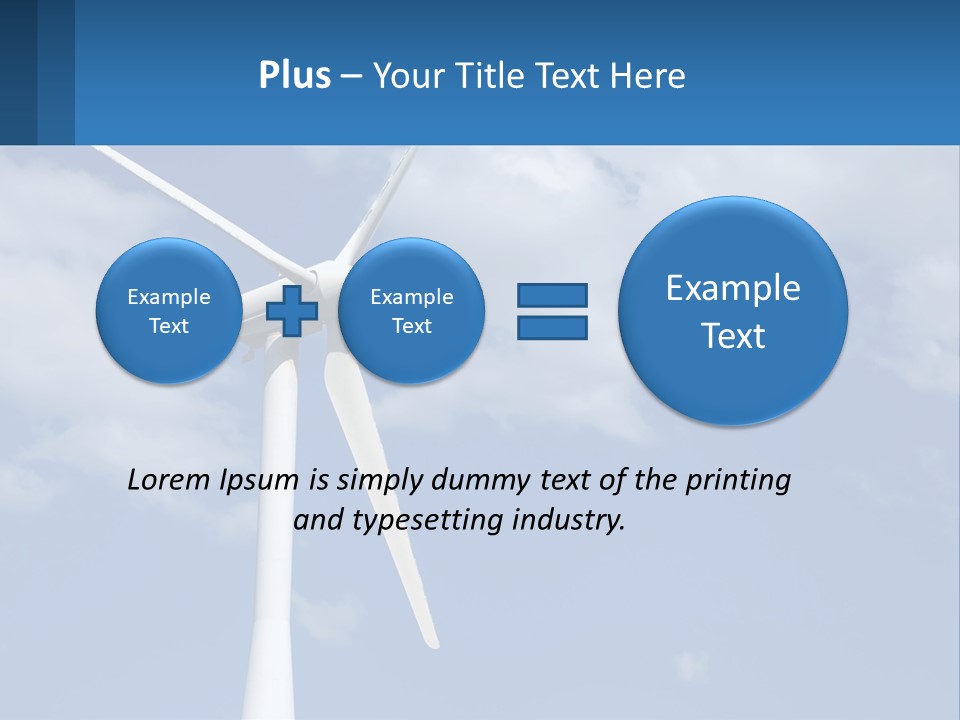 A Wind Turbine With A Blue Sky In The Background PowerPoint Template
