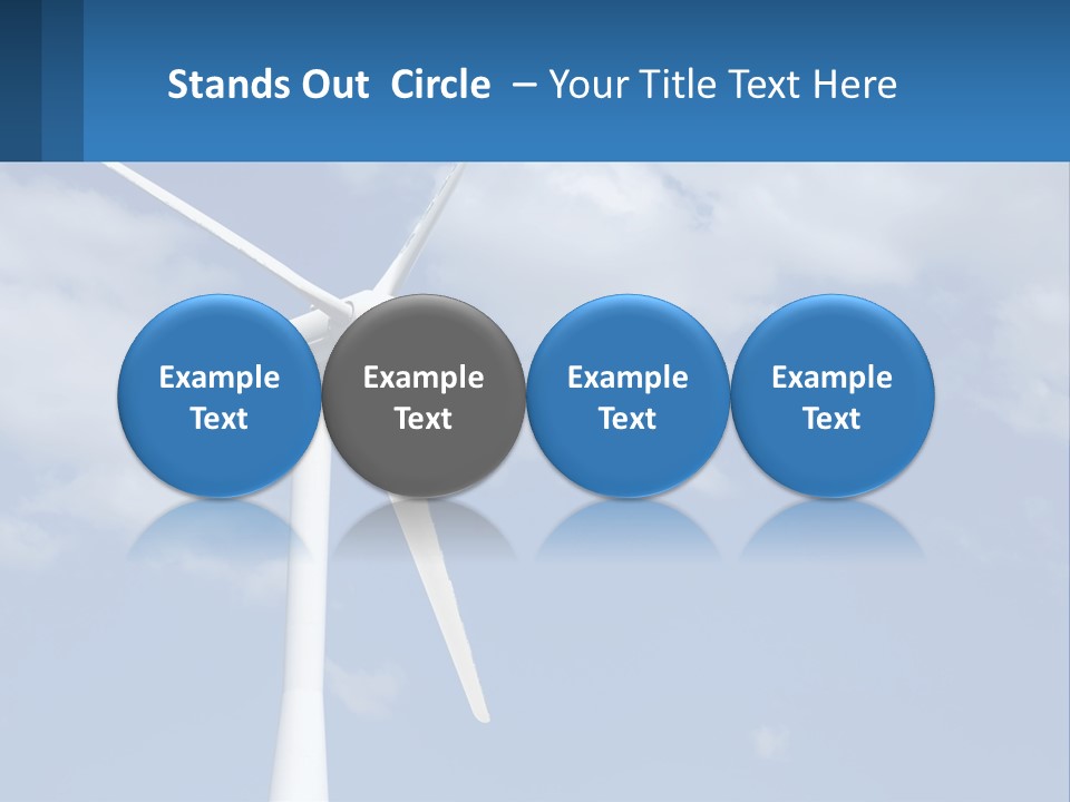 A Wind Turbine With A Blue Sky In The Background PowerPoint Template