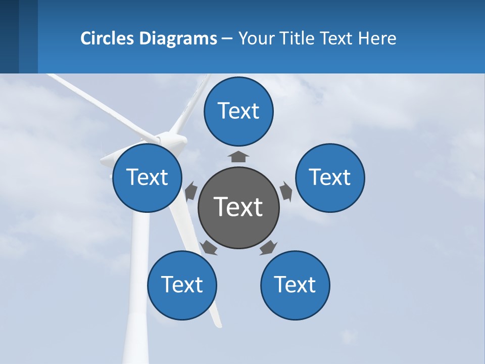 A Wind Turbine With A Blue Sky In The Background PowerPoint Template