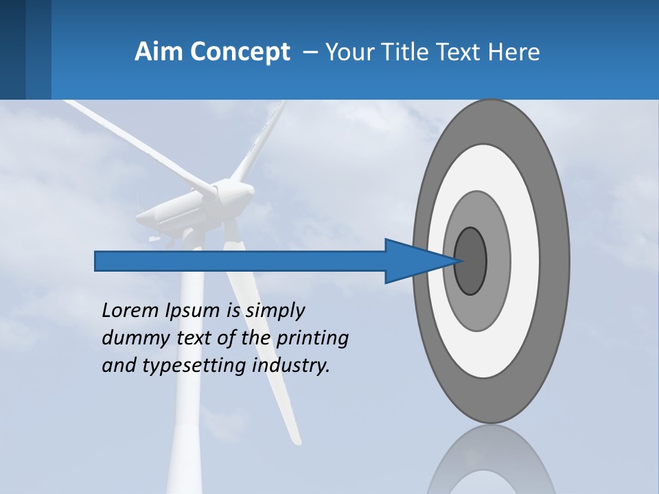 A Wind Turbine With A Blue Sky In The Background PowerPoint Template