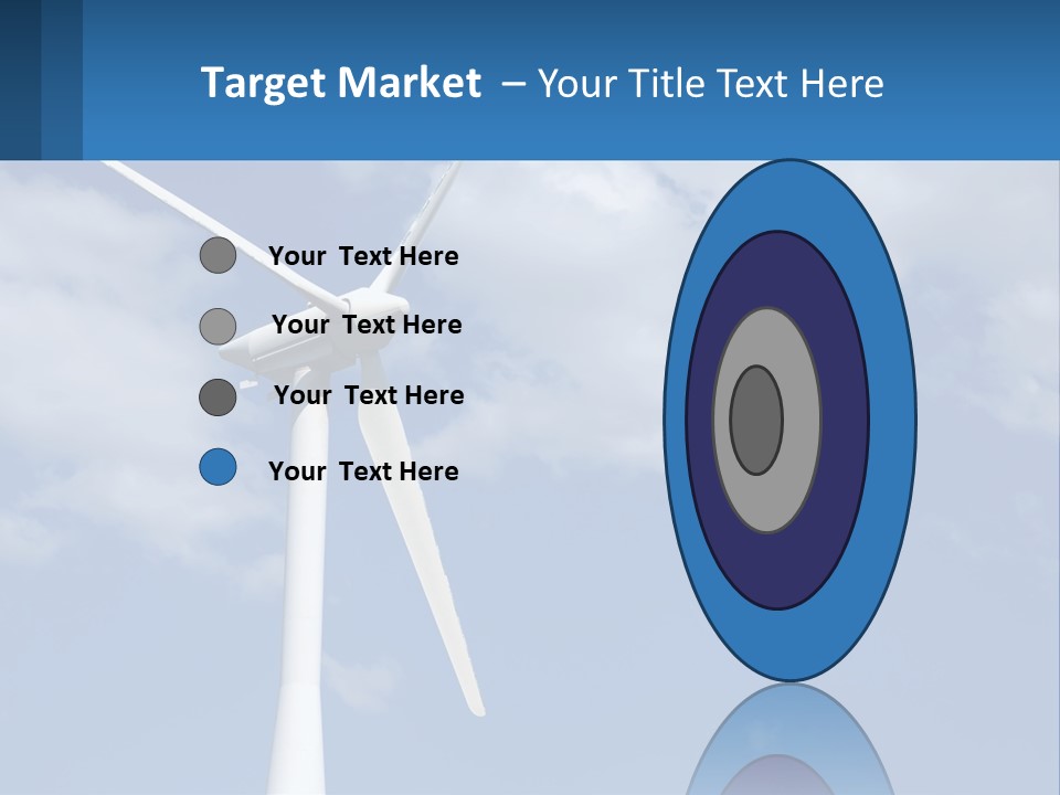 A Wind Turbine With A Blue Sky In The Background PowerPoint Template