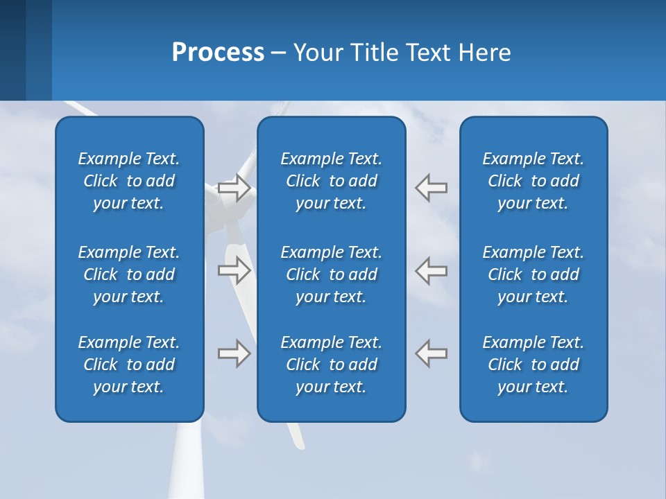 A Wind Turbine With A Blue Sky In The Background PowerPoint Template