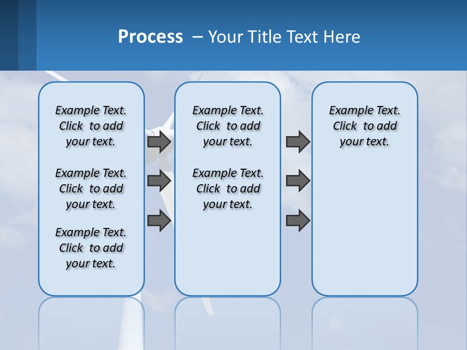 A Wind Turbine With A Blue Sky In The Background PowerPoint Template