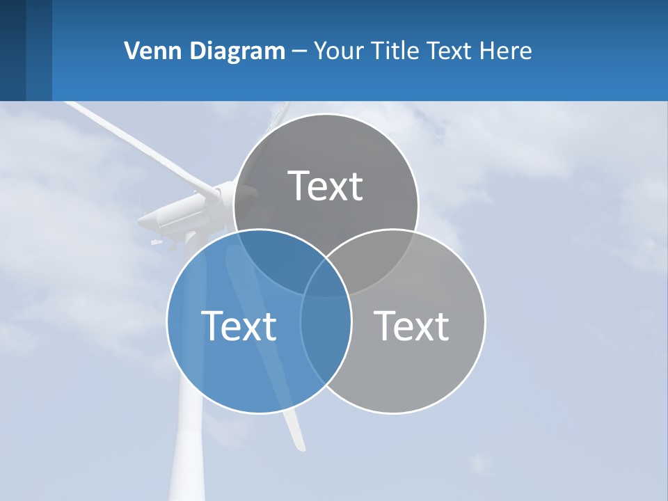 A Wind Turbine With A Blue Sky In The Background PowerPoint Template