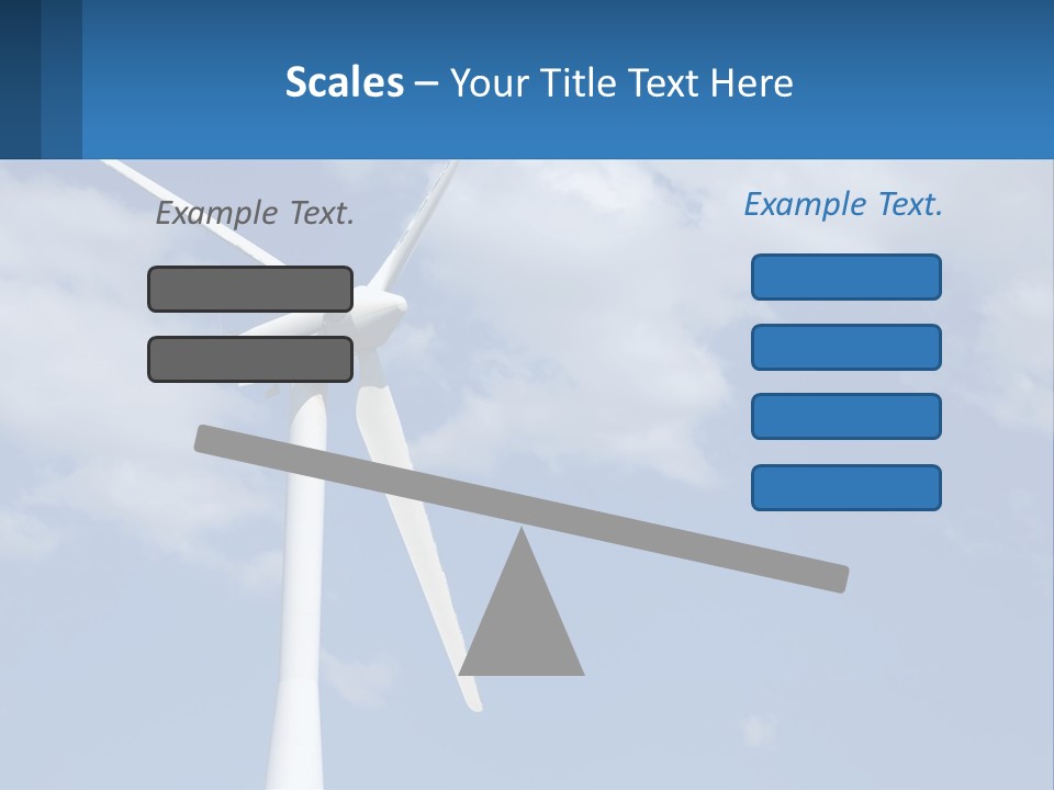 A Wind Turbine With A Blue Sky In The Background PowerPoint Template