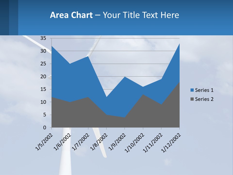 A Wind Turbine With A Blue Sky In The Background PowerPoint Template