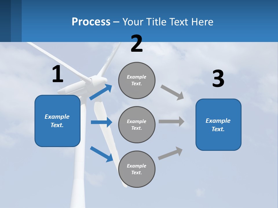A Wind Turbine With A Blue Sky In The Background PowerPoint Template