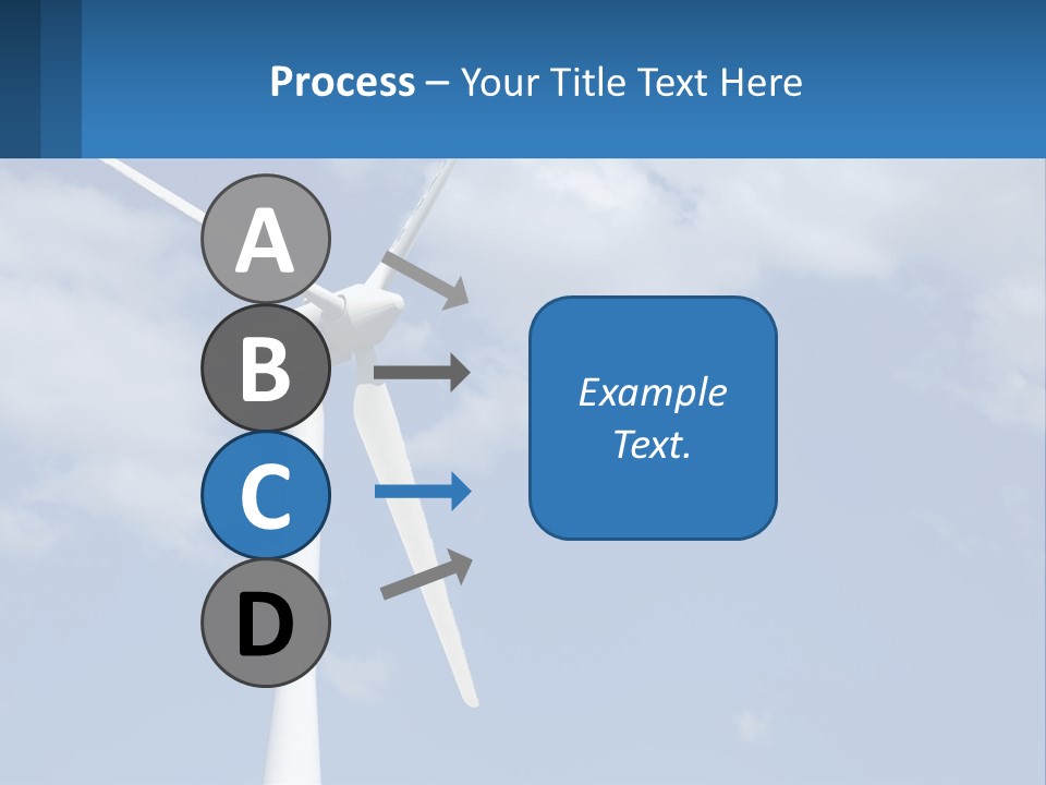 A Wind Turbine With A Blue Sky In The Background PowerPoint Template