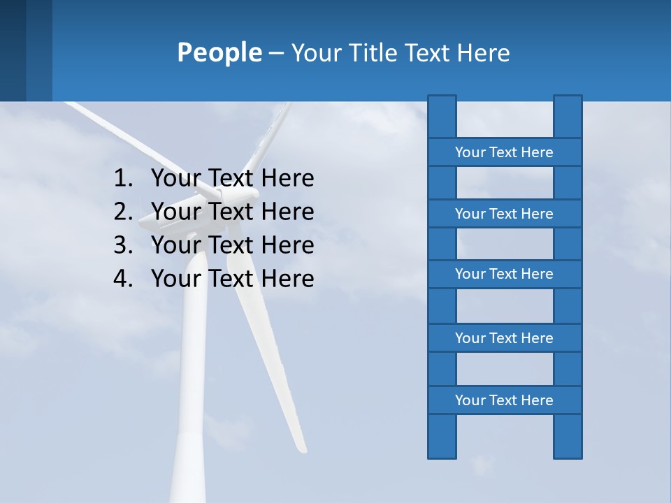 A Wind Turbine With A Blue Sky In The Background PowerPoint Template