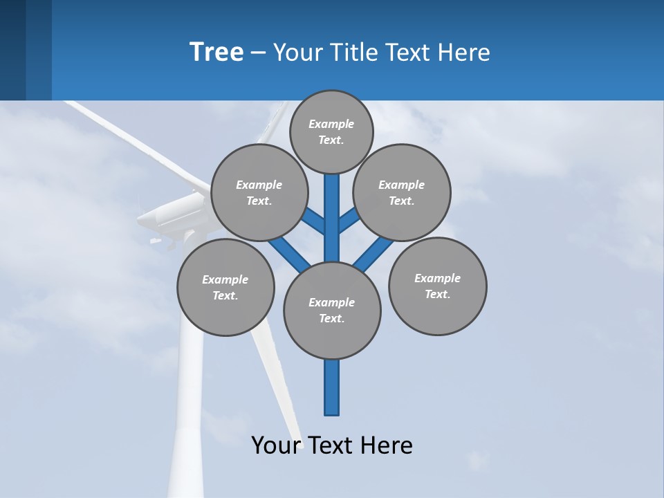 A Wind Turbine With A Blue Sky In The Background PowerPoint Template