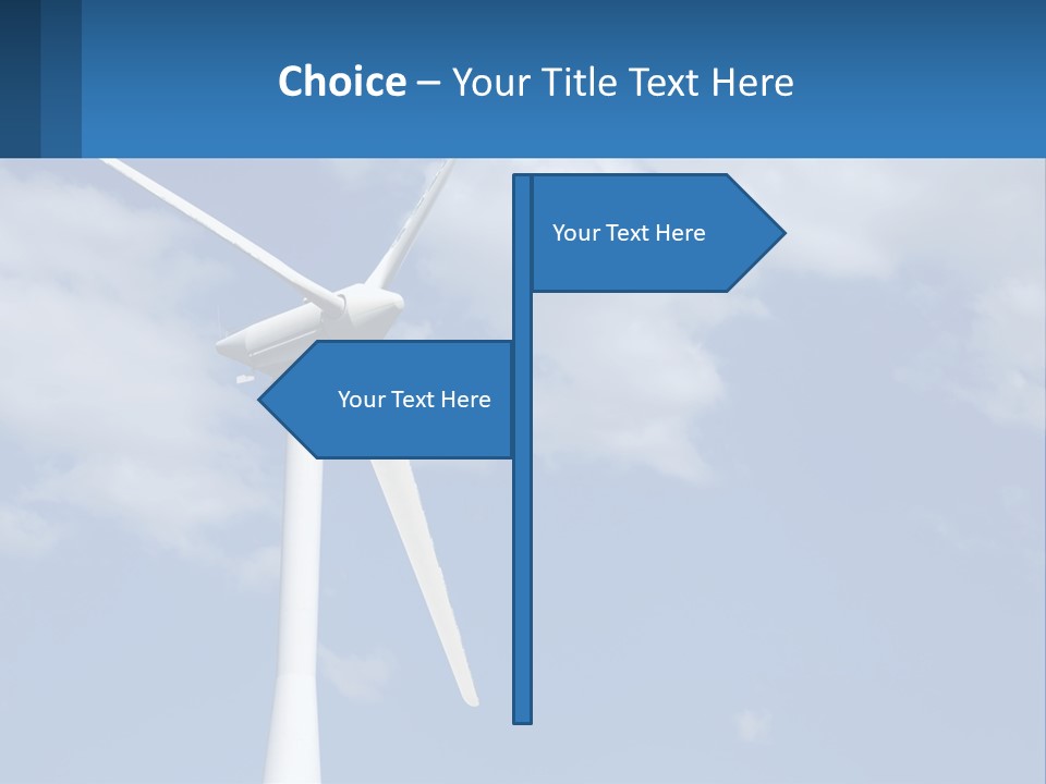 A Wind Turbine With A Blue Sky In The Background PowerPoint Template