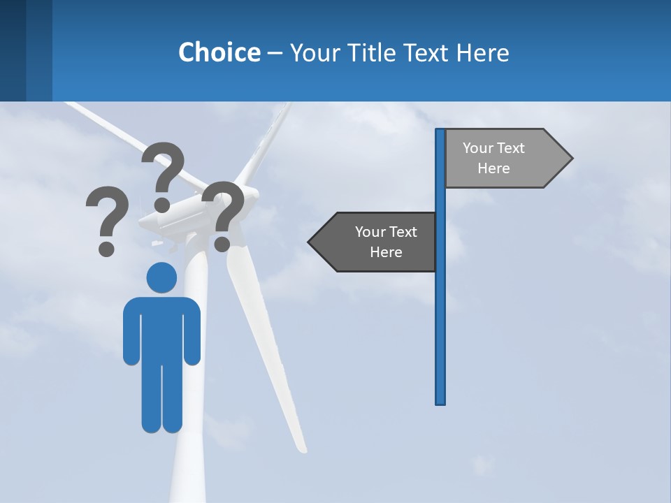 A Wind Turbine With A Blue Sky In The Background PowerPoint Template