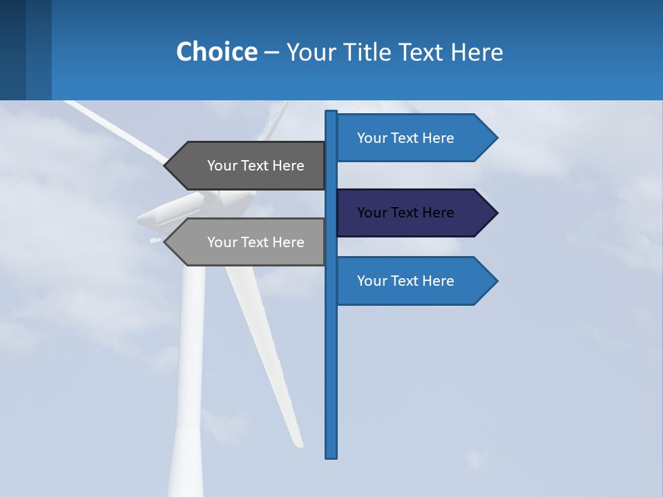 A Wind Turbine With A Blue Sky In The Background PowerPoint Template