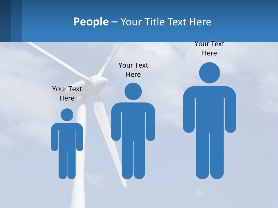 A Wind Turbine With A Blue Sky In The Background PowerPoint Template