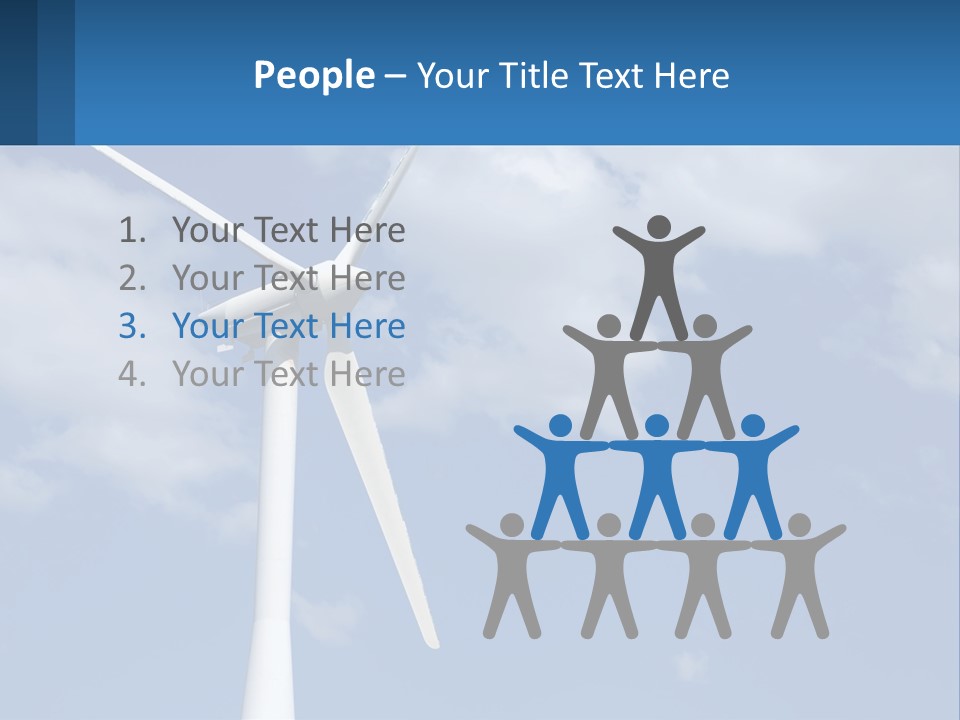 A Wind Turbine With A Blue Sky In The Background PowerPoint Template