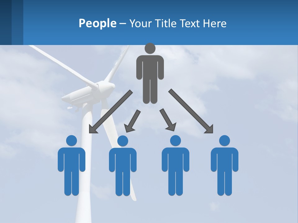 A Wind Turbine With A Blue Sky In The Background PowerPoint Template