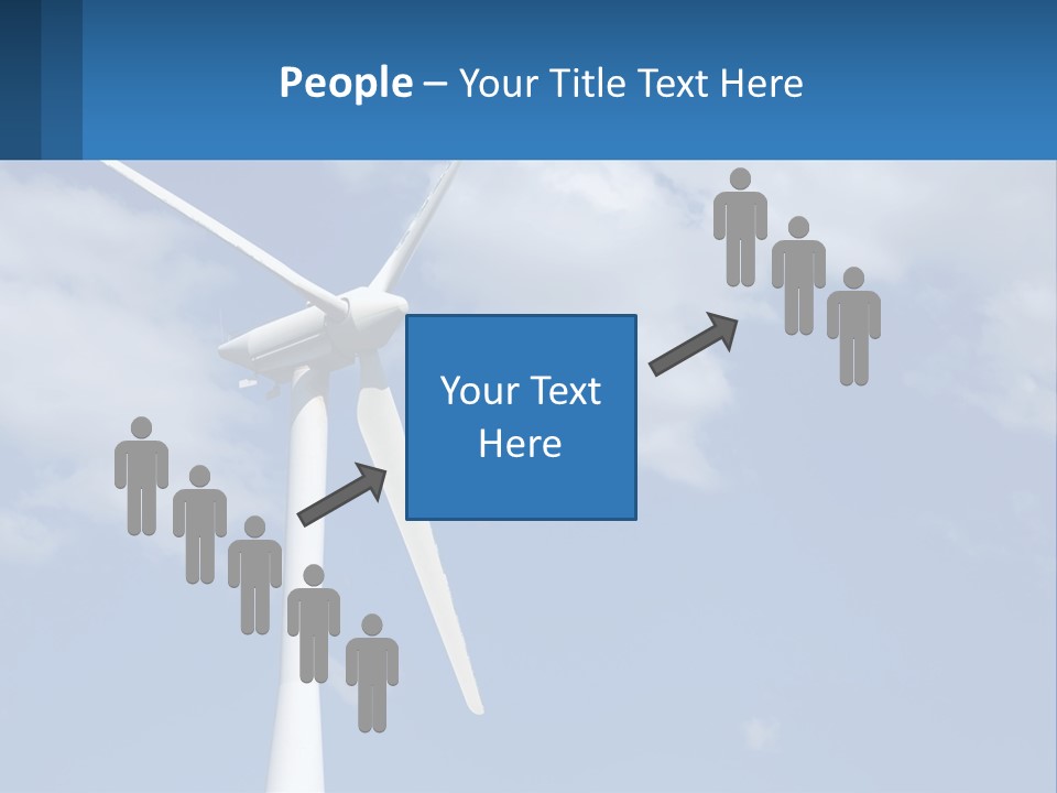 A Wind Turbine With A Blue Sky In The Background PowerPoint Template