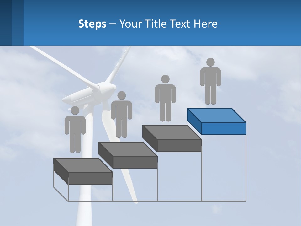 A Wind Turbine With A Blue Sky In The Background PowerPoint Template