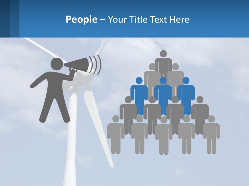 A Wind Turbine With A Blue Sky In The Background PowerPoint Template