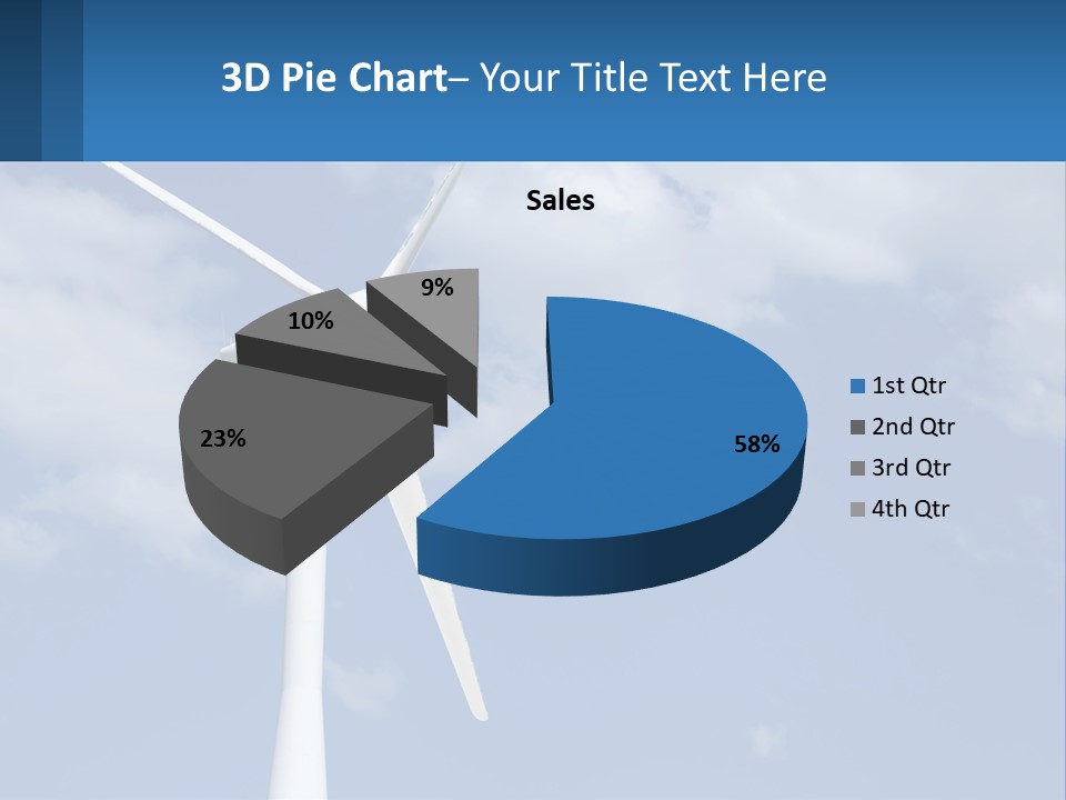 A Wind Turbine With A Blue Sky In The Background PowerPoint Template