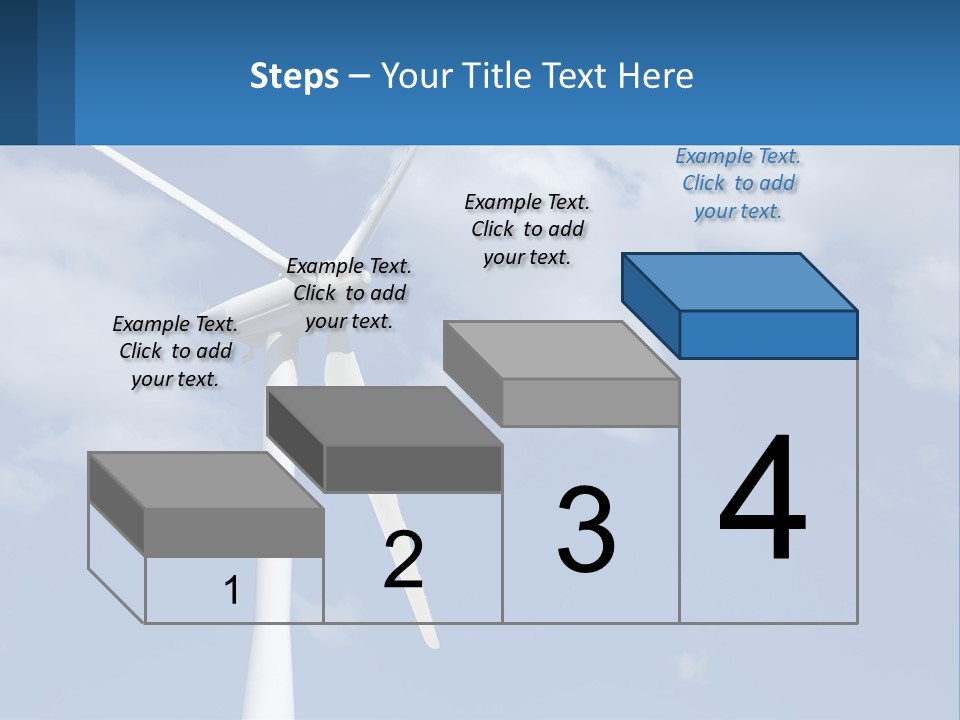 A Wind Turbine With A Blue Sky In The Background PowerPoint Template