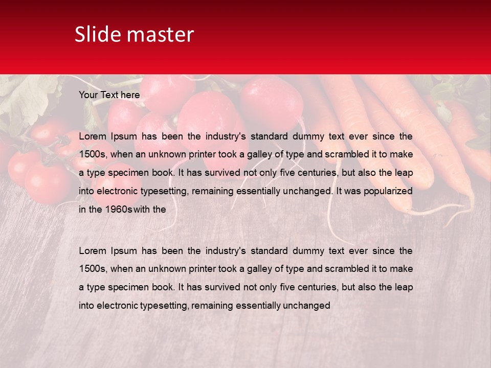 A Wooden Table Topped With Lots Of Vegetables PowerPoint Template