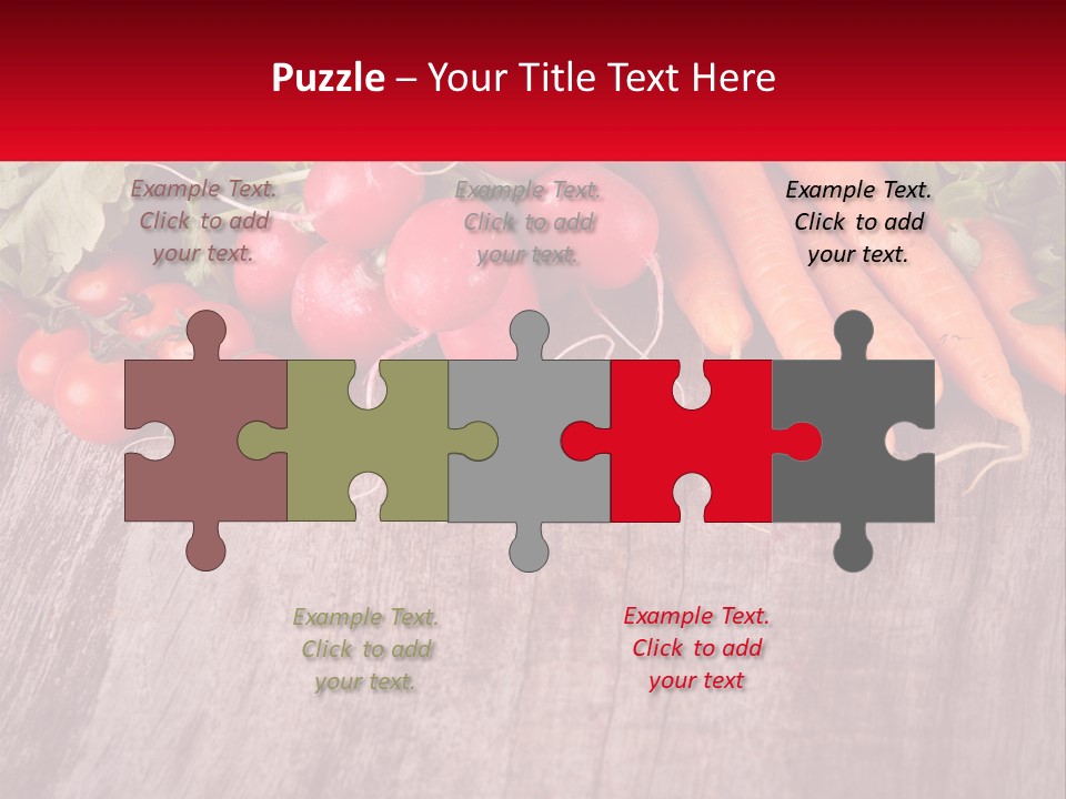 A Wooden Table Topped With Lots Of Vegetables PowerPoint Template