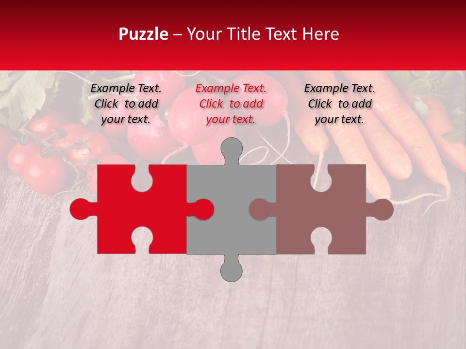 A Wooden Table Topped With Lots Of Vegetables PowerPoint Template