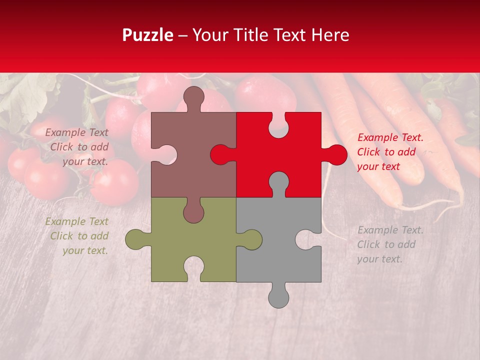 A Wooden Table Topped With Lots Of Vegetables PowerPoint Template