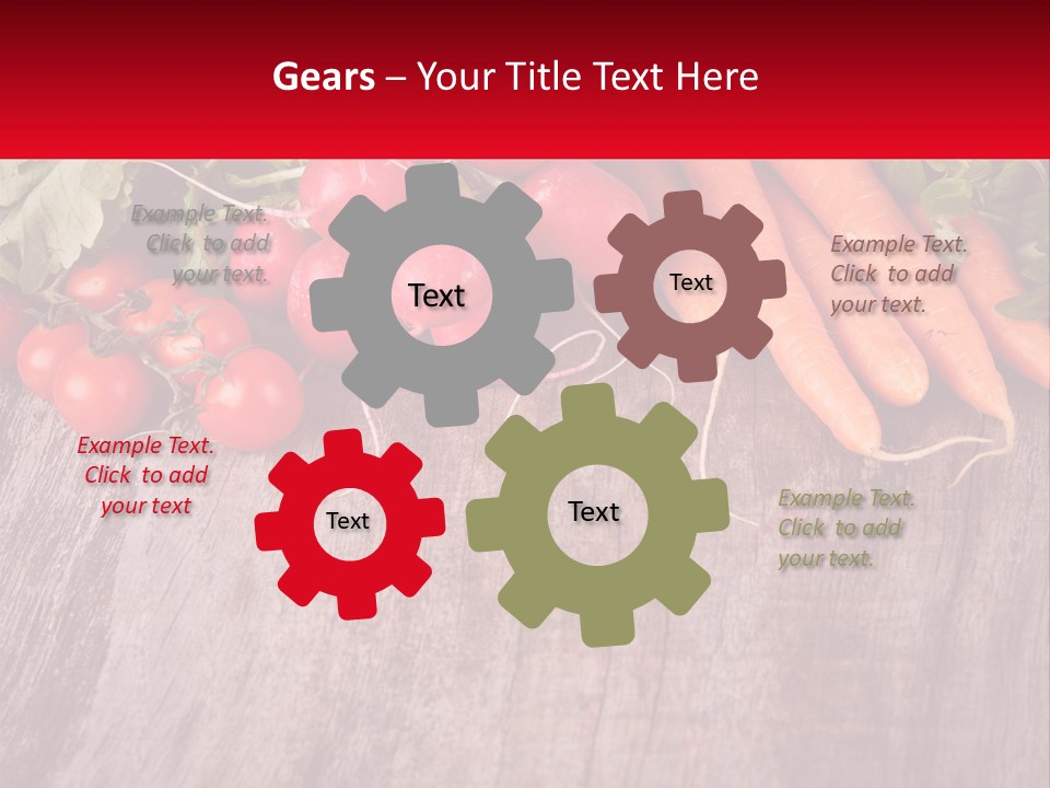 A Wooden Table Topped With Lots Of Vegetables PowerPoint Template