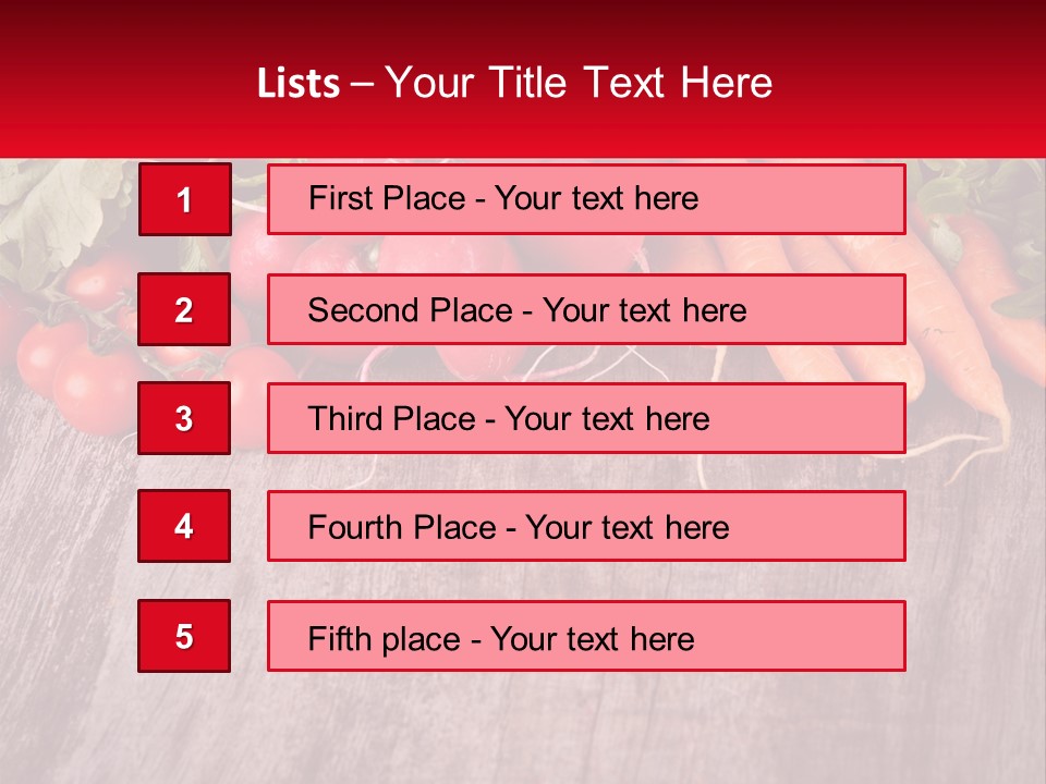 A Wooden Table Topped With Lots Of Vegetables PowerPoint Template