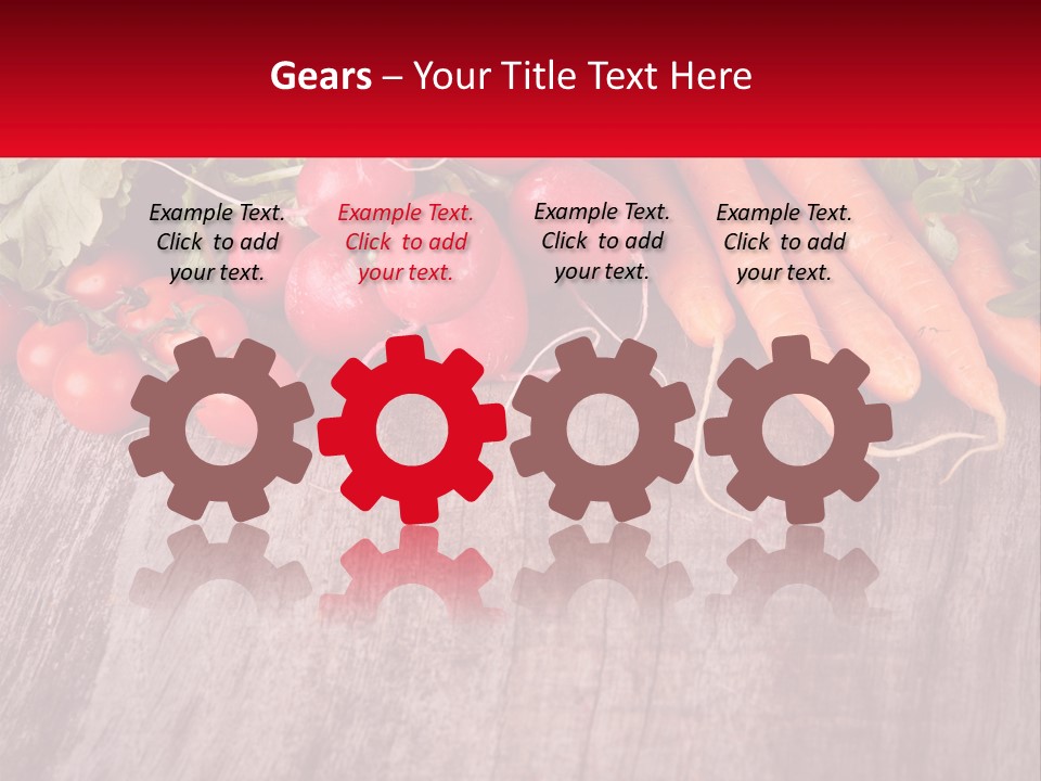 A Wooden Table Topped With Lots Of Vegetables PowerPoint Template