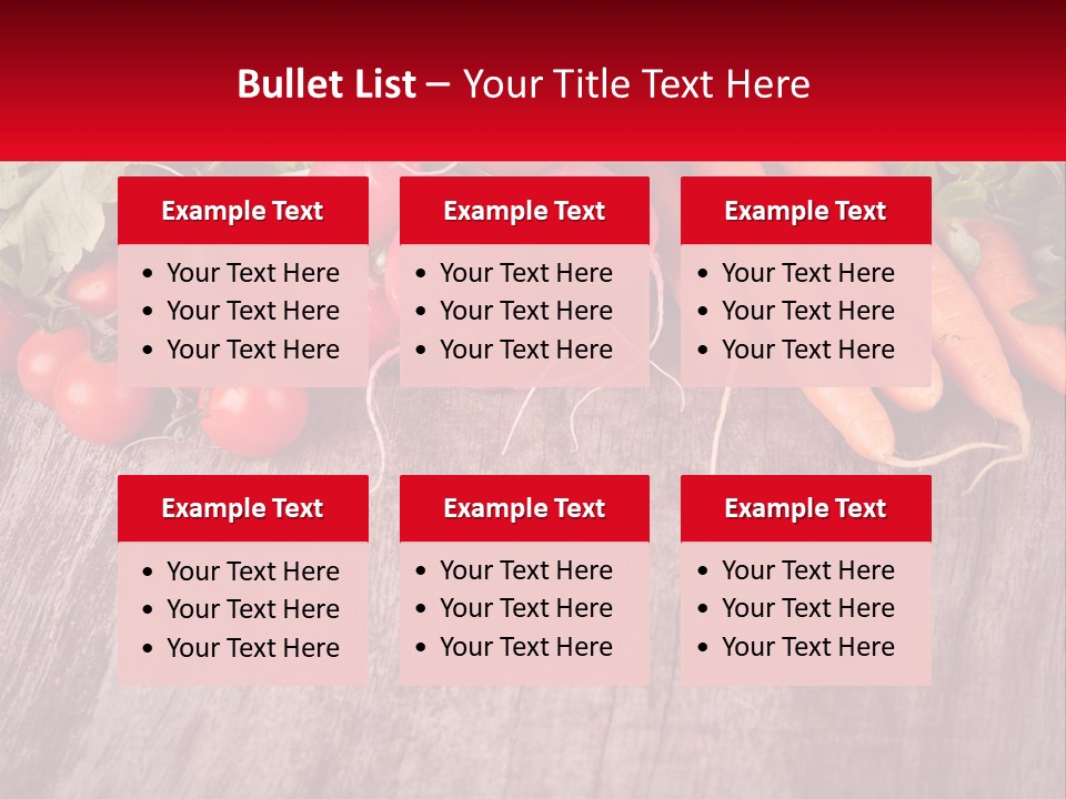 A Wooden Table Topped With Lots Of Vegetables PowerPoint Template