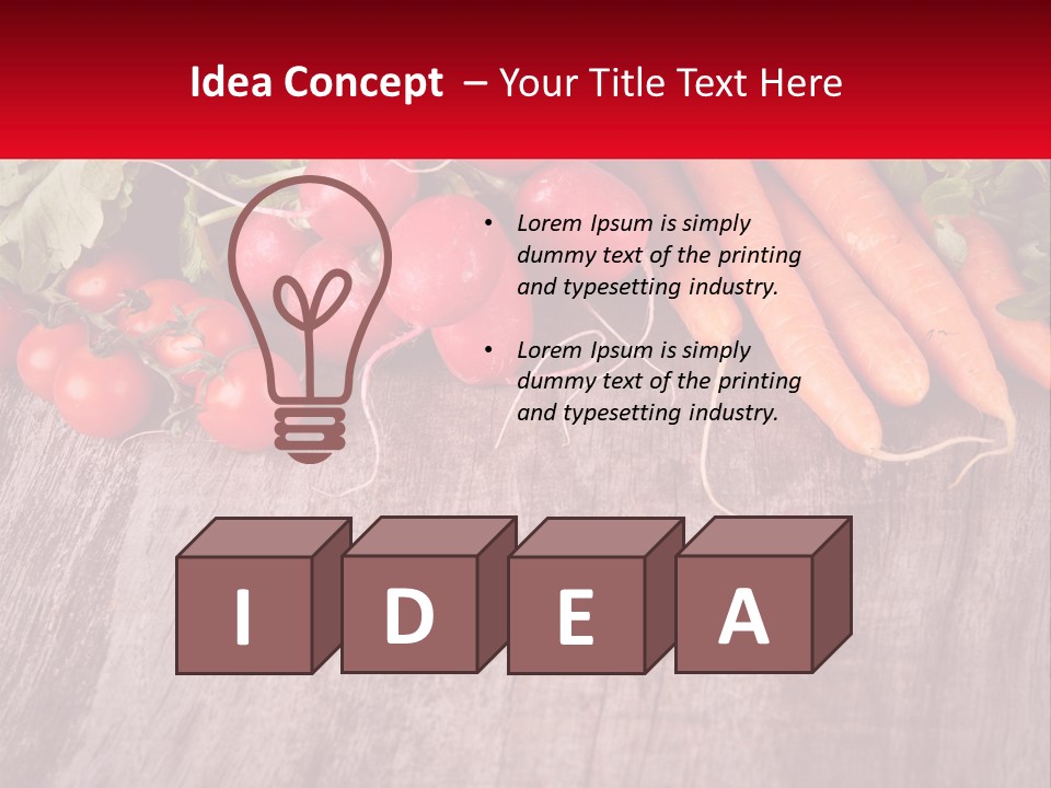 A Wooden Table Topped With Lots Of Vegetables PowerPoint Template