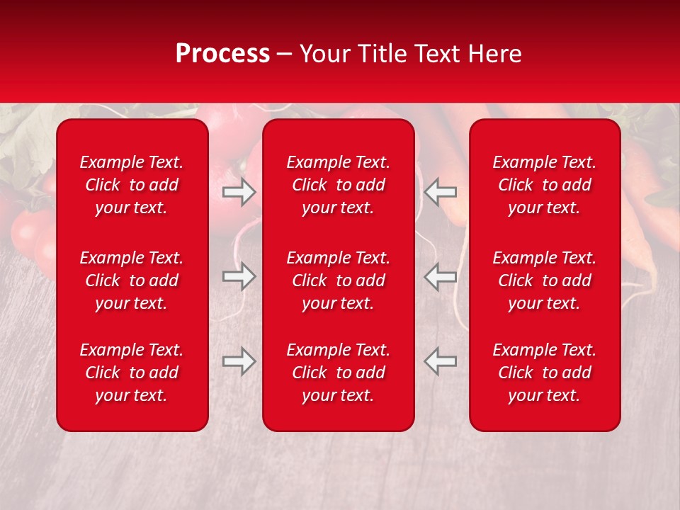 A Wooden Table Topped With Lots Of Vegetables PowerPoint Template