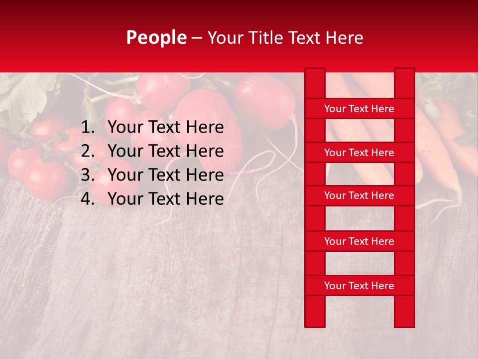 A Wooden Table Topped With Lots Of Vegetables PowerPoint Template