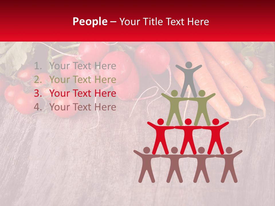 A Wooden Table Topped With Lots Of Vegetables PowerPoint Template