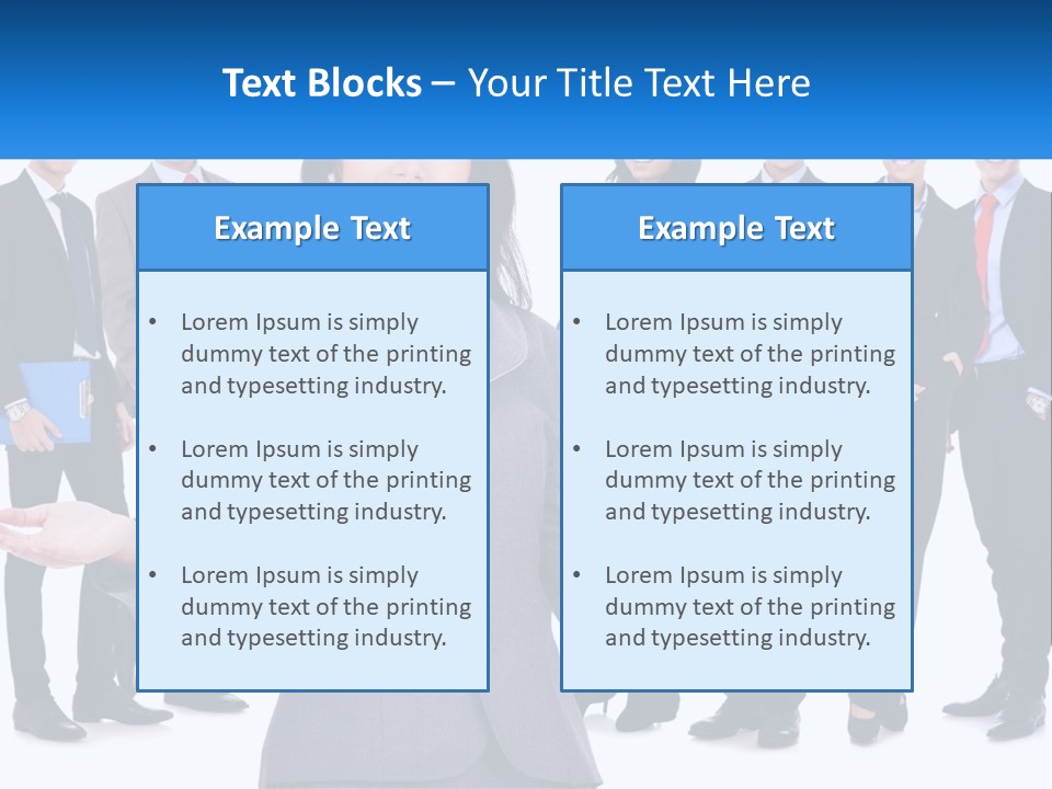A Woman In A Business Suit Is Holding Out Her Hands PowerPoint Template