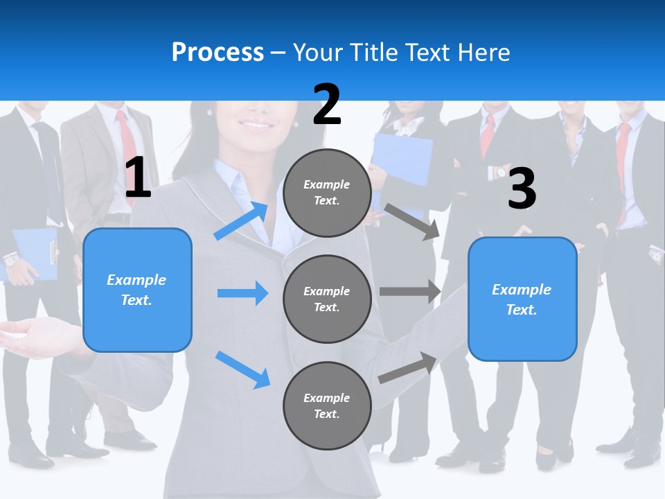 A Woman In A Business Suit Is Holding Out Her Hands PowerPoint Template