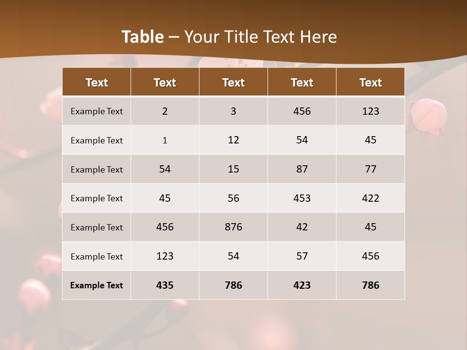 A Branch With Pink Flowers On It With A Brown Background PowerPoint Template