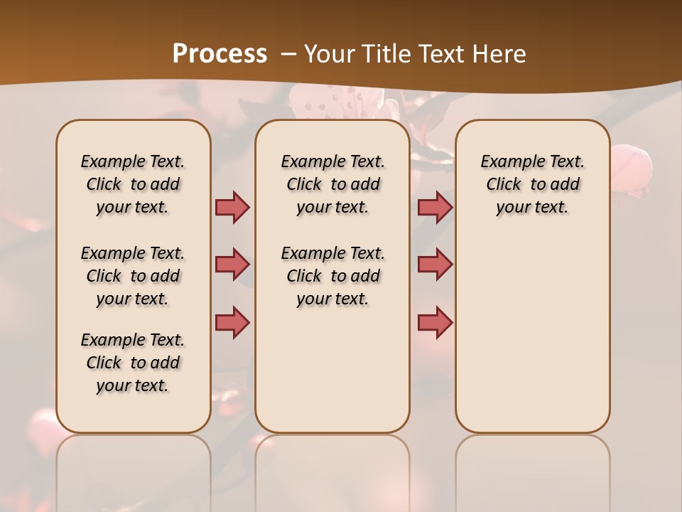 A Branch With Pink Flowers On It With A Brown Background PowerPoint Template