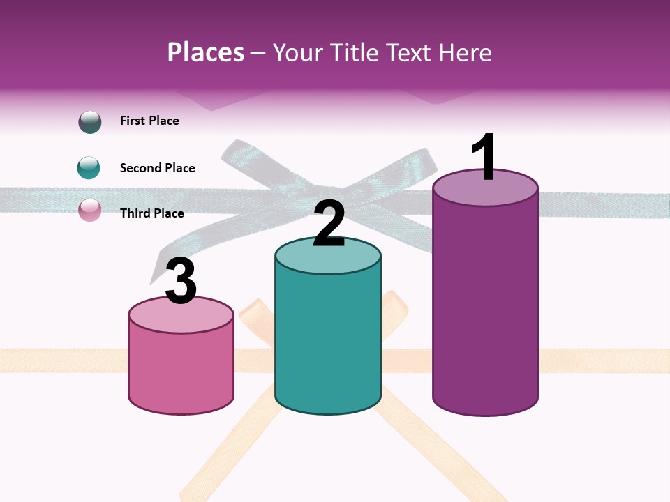 A Group Of Ribbons With A Name On Them PowerPoint Template