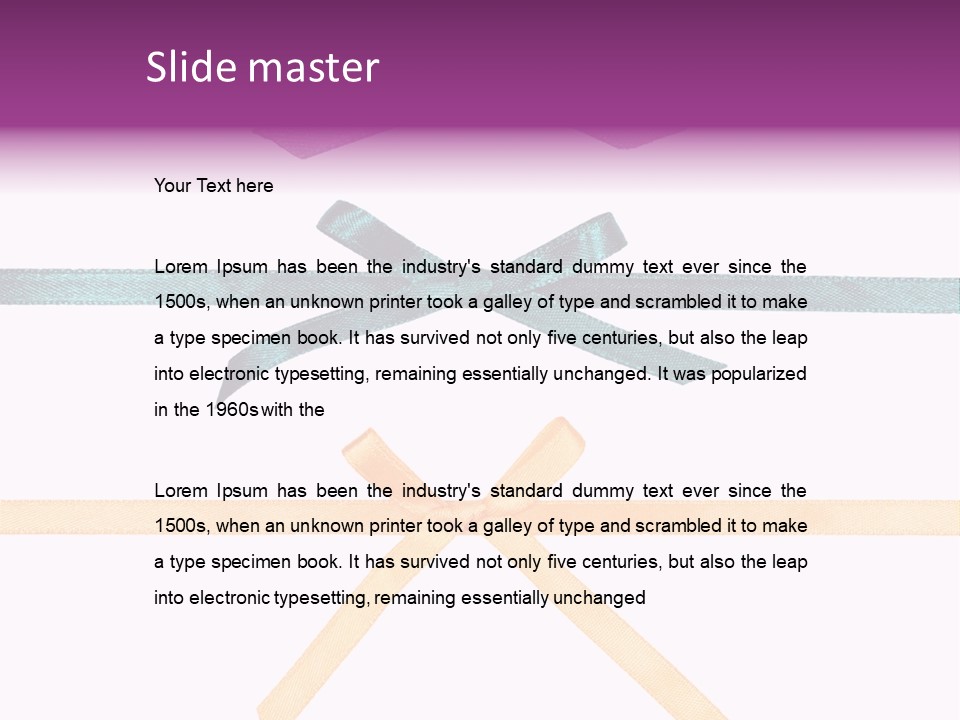 A Group Of Ribbons With A Name On Them PowerPoint Template