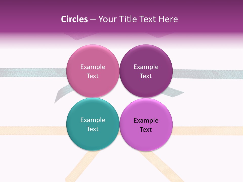 A Group Of Ribbons With A Name On Them PowerPoint Template