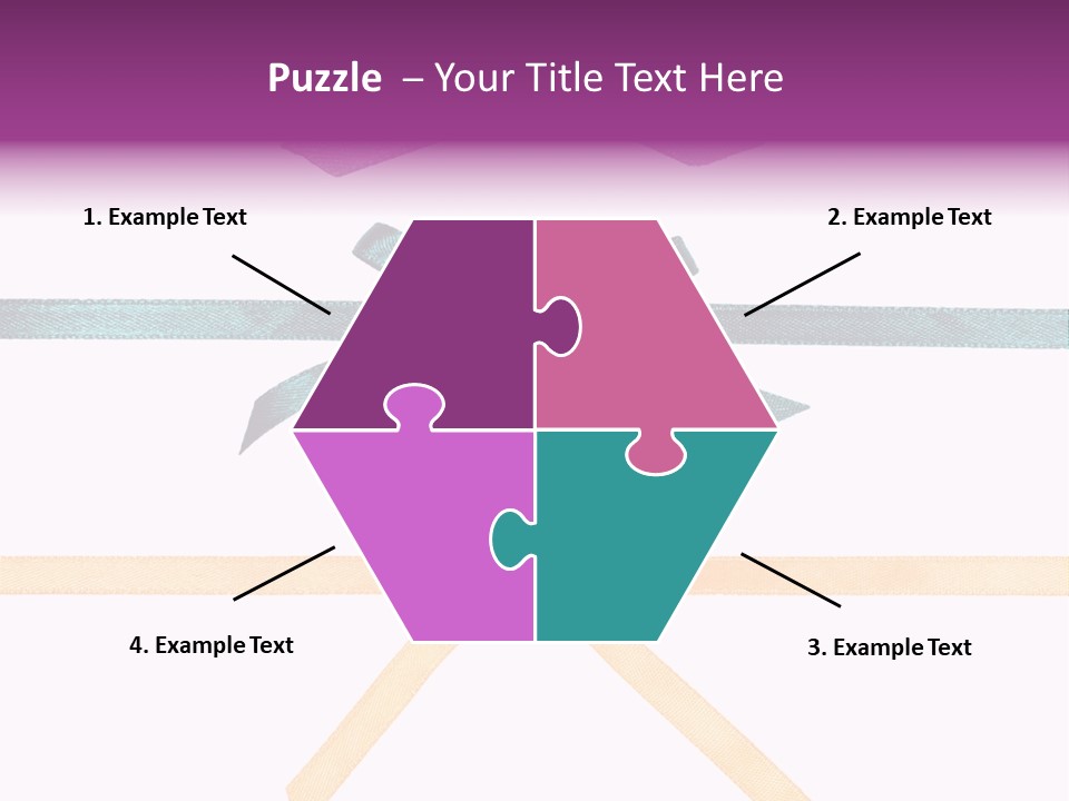 A Group Of Ribbons With A Name On Them PowerPoint Template