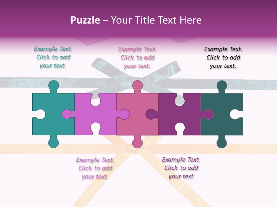 A Group Of Ribbons With A Name On Them PowerPoint Template